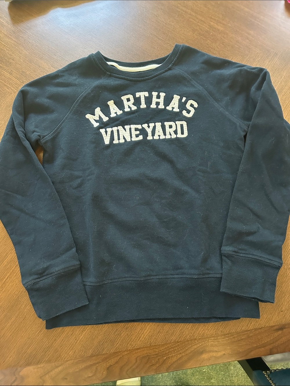 Martha's Vineyard Navy Logo Crewneck Sweatshirt